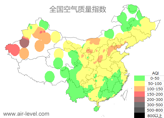 空气质量实时地图 2025-12-15 16:00