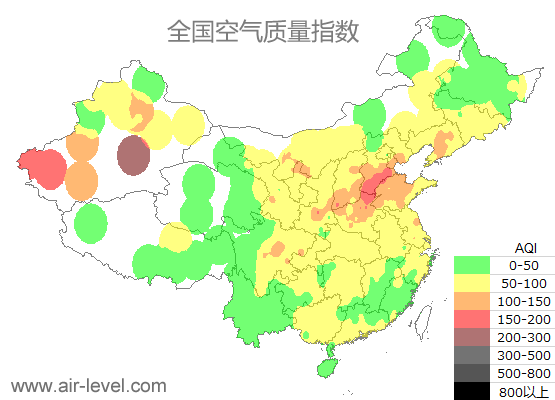 空气质量实时地图 2025-12-16 08:00
