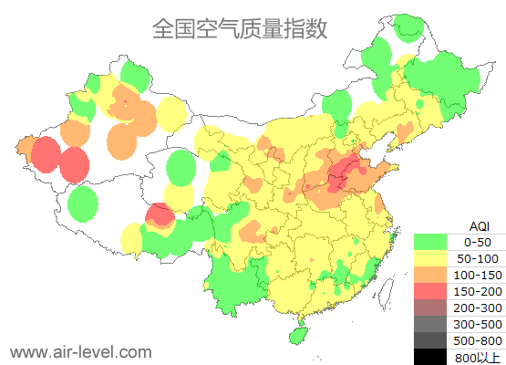 空气质量实时地图 2025-12-16 10:00
