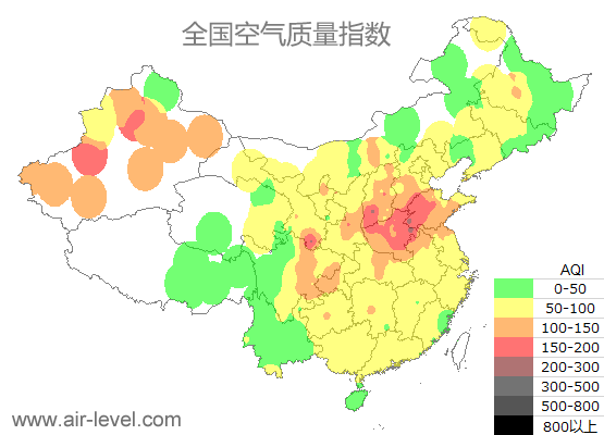 空气质量实时地图 2025-12-16 19:00