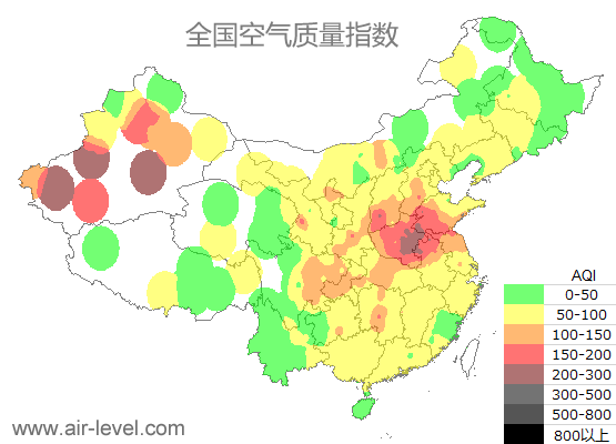 空气质量实时地图 2025-12-17 00:00