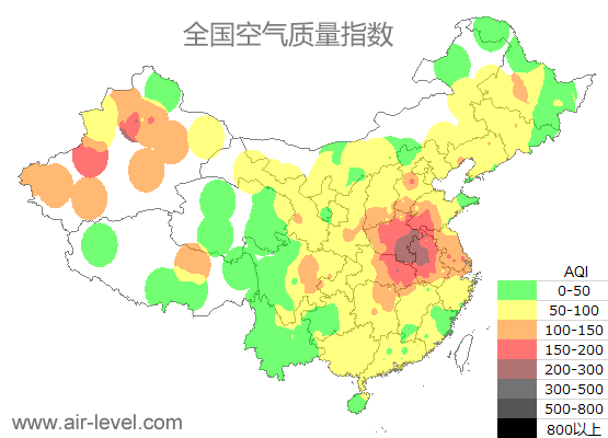 空气质量实时地图 2025-12-17 09:00