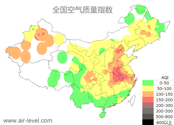 空气质量实时地图 2025-12-17 18:00