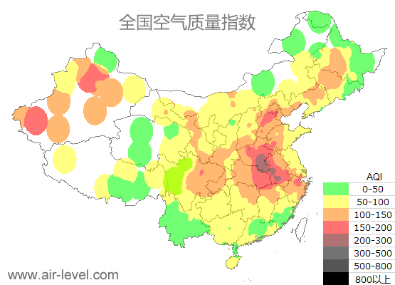 空气质量实时地图 2025-12-17 22:00