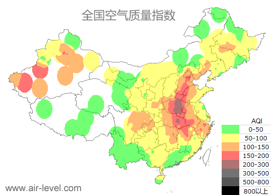 空气质量实时地图 2025-12-18 06:00