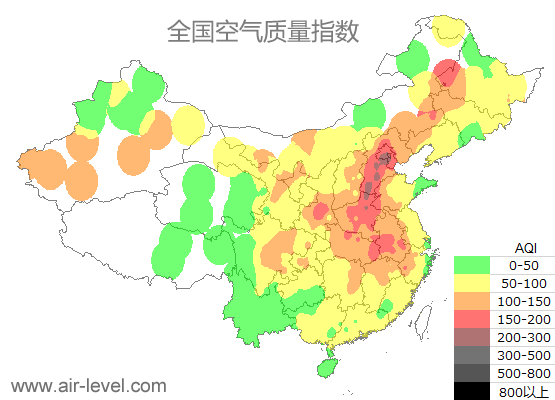 空气质量实时地图 2025-12-18 18:00