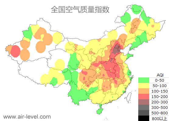 空气质量实时地图 2025-12-19 00:00
