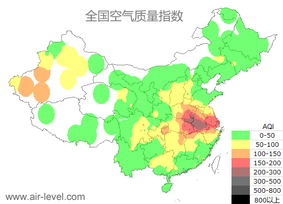 空气质量实时地图 2025-12-20 14:00