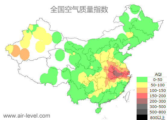 空气质量实时地图 2025-12-20 16:00