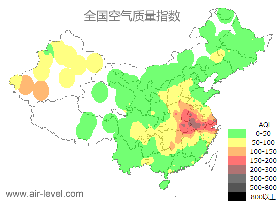 空气质量实时地图 2025-12-20 17:00