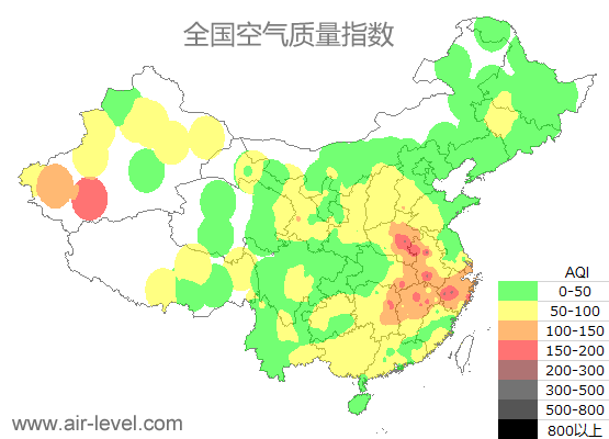 空气质量实时地图 2025-12-21 00:00