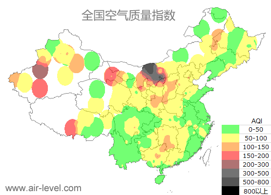 空气质量实时地图 2025-12-23 00:00