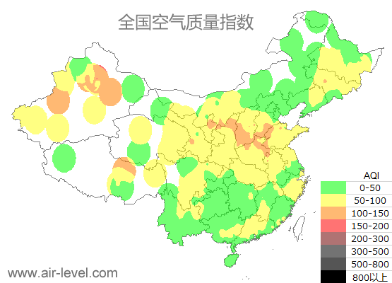 空气质量实时地图 2025-12-24 00:00