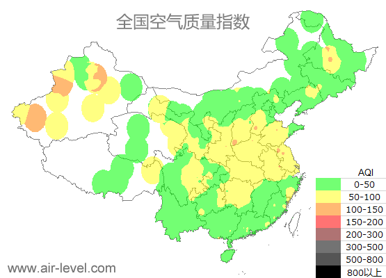 空气质量实时地图 2025-12-24 15:00