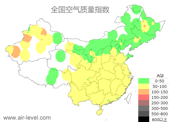 空气质量实时地图 2025-12-24 16:00