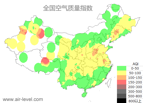 空气质量实时地图 2025-12-24 23:00