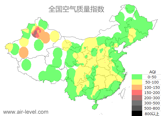 空气质量实时地图 2025-12-26 06:00