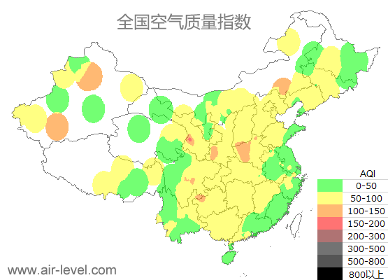 空气质量实时地图 2025-12-26 23:00