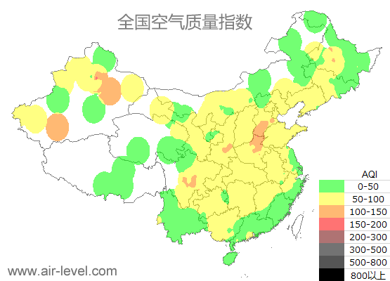 空气质量实时地图 2025-12-27 14:00