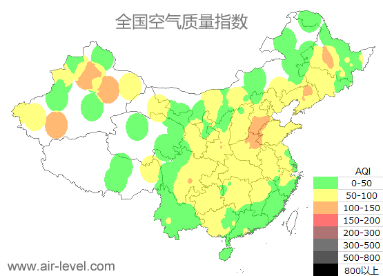 空气质量实时地图 2025-12-27 17:00