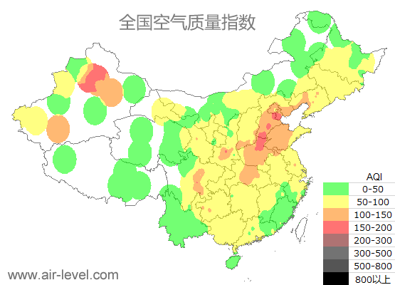 空气质量实时地图 2025-12-28 06:00