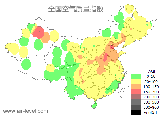 空气质量实时地图 2025-12-28 09:00