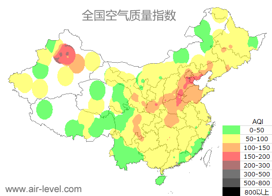 空气质量实时地图 2025-12-28 11:00