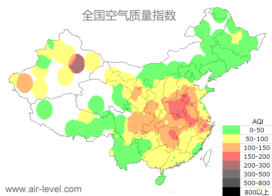 空气质量实时地图 2025-12-30 12:00
