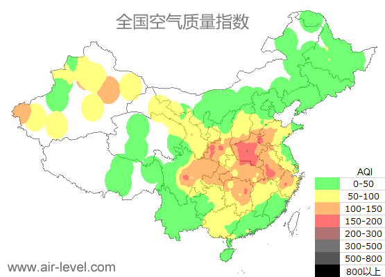 空气质量实时地图 2025-12-30 15:00
