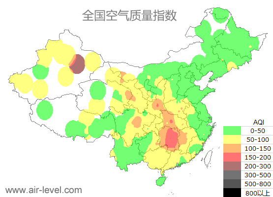 空气质量实时地图 2025-12-31 11:00