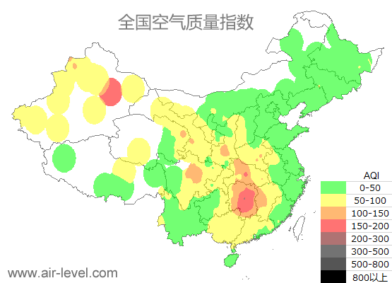 空气质量实时地图 2025-12-31 12:00