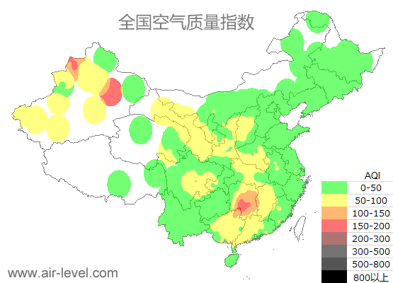 空气质量实时地图 2025-12-31 17:00