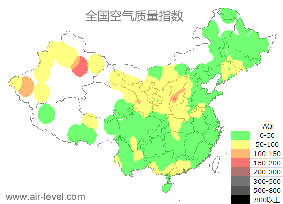 空气质量实时地图 2026-01-01 12:00