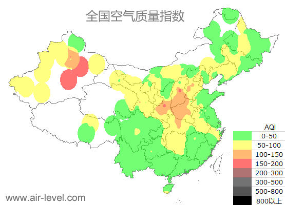 空气质量实时地图 2026-01-02 17:00
