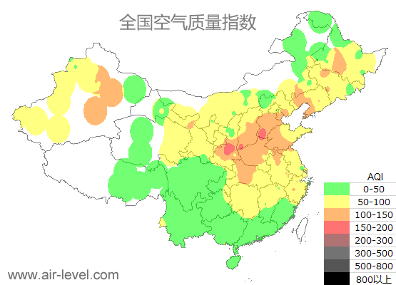 空气质量实时地图 2026-01-03 09:00