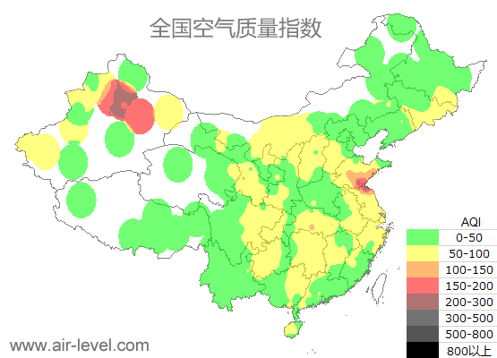 空气质量实时地图 2026-01-07 07:00