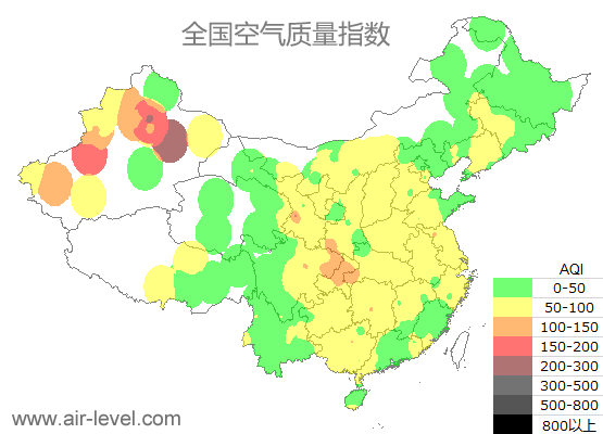 空气质量实时地图 2026-01-08 00:00