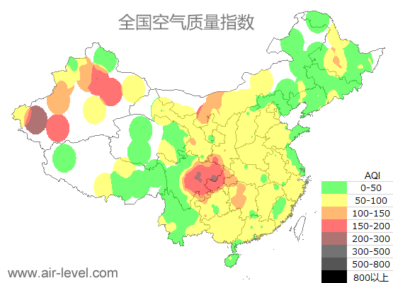 空气质量实时地图 2026-01-12 01:00