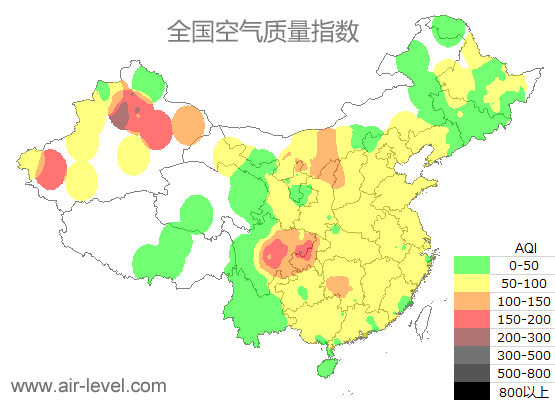 空气质量实时地图 2026-01-12 14:00