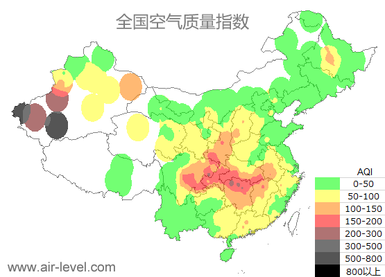 空气质量实时地图 2026-01-18 16:00