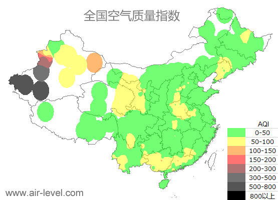 空气质量实时地图 2026-01-20 03:00