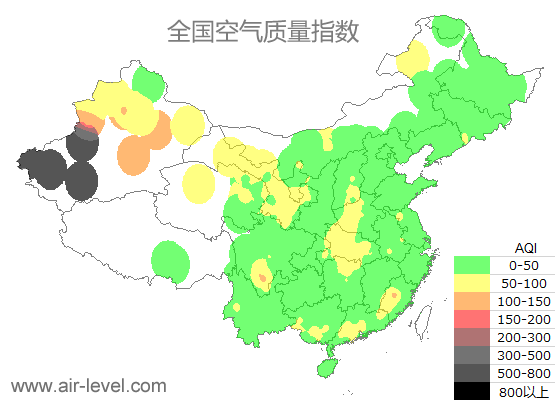 空气质量实时地图 2026-01-20 15:00